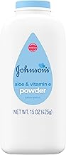 Johnson's Baby Powder with Naturally Derived Cornstarch, Aloe & Vitamin E for Delicate Skin, Hypoallergenic, Free of Parabens, Phthalates & Dyes for Gentle Baby Skin Care, 15 oz
