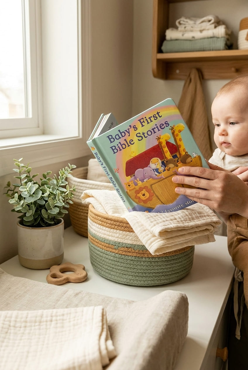 Baby's First Bible Stories Padded Board Book - Gift for Easter, Christmas, Communions, Newborns, Birthdays, Beginner Bible