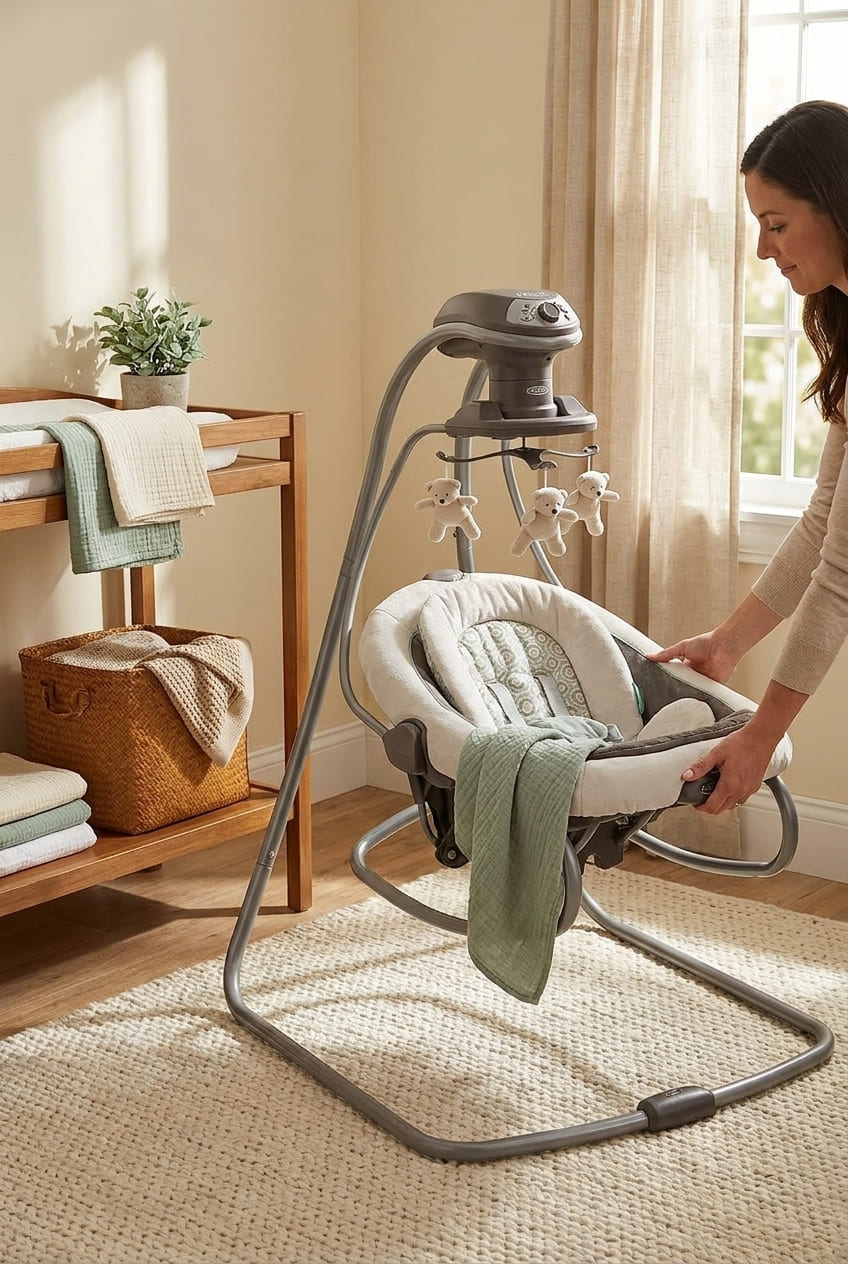 Graco DuetSoothe 2 in 1 Portable Baby Swing & Baby Rocker, Multi Direction, Vibration, Winslet