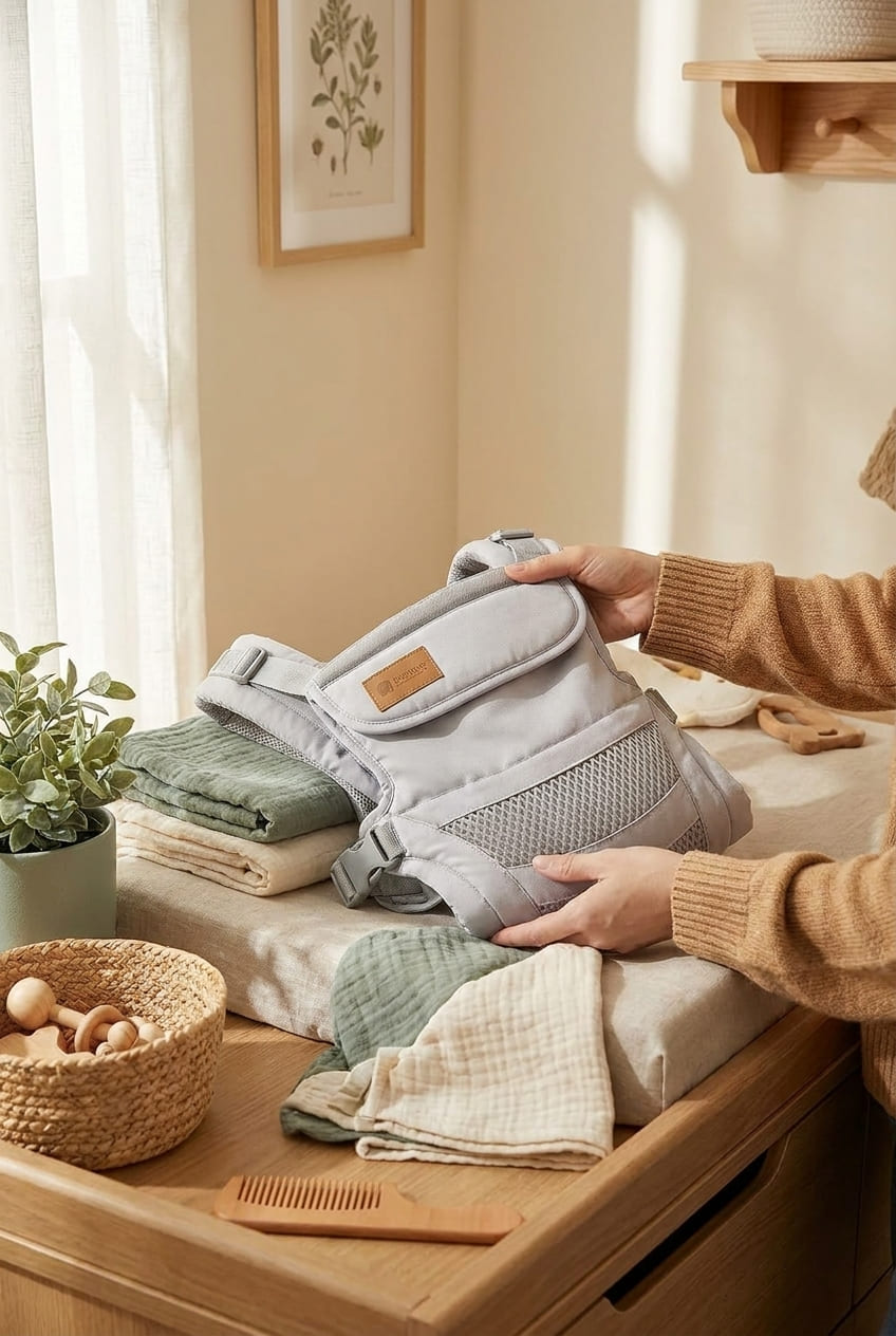 Baby Carrier Newborn to Toddler(7-30lbs), Toddler Carrier with Adjustable Shoulder Strap, Baby Holder Carrier with Breathable Mesh Fabric, Grey
