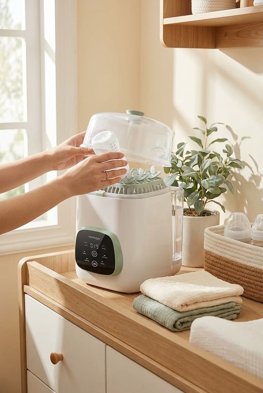Momcozy KleanPal Pro Baby Bottle Washer, Sterilizer & Dryer - All-in-One Cleaning Machine for Bottles, Pump Parts & Baby Essentials - Time-Saving & Effortless Care