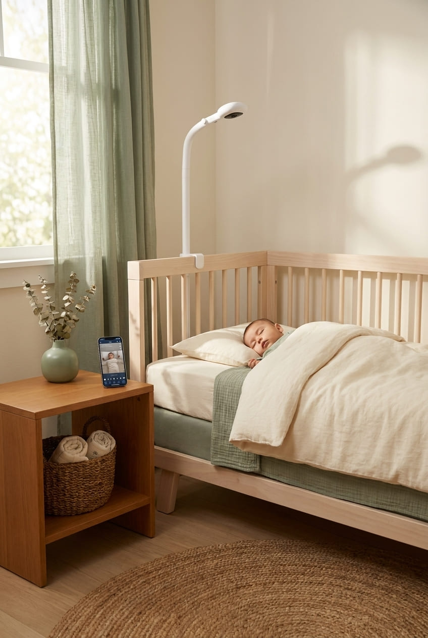 Nanit Pro Smart Baby Monitor - 1080p Wi-Fi Video Camera, 2-Way Audio, See Your Baby from Anywhere, Sound/Motion/Cry Notifications, Night Vision