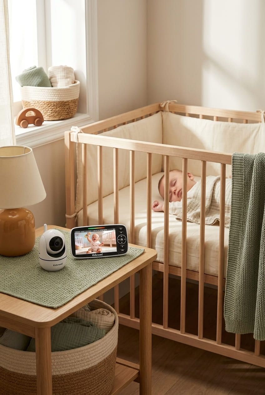 Kidsneed Baby Monitor with Camera and Audio - 5 inch 720P Video Baby Monitor, No WiFi, 48H Battery Life, Night Vision, Two Way Talk, Remote Pan Tilt Zoom, Thermal Monitor,1000 ft Range (530)